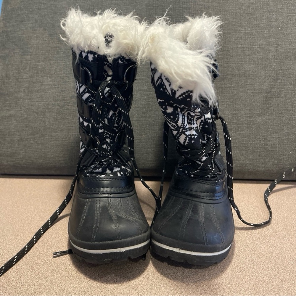 Wonder Nation Black Winter Boots size 12
